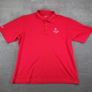 Boston Red Sox Shirt Antigua Polo Short Sleeve Performance‎ Mens Size L